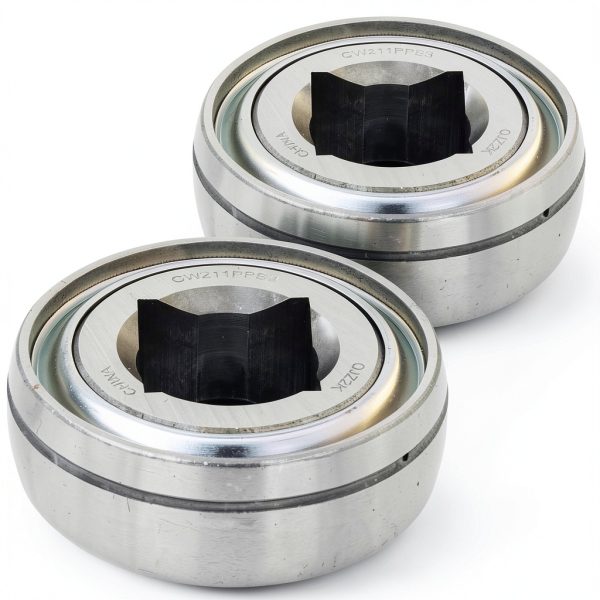 [2-Pack] GW211PPB3 - Agricultural Bearing - Disc Harrow Bearing - Square Bore: 1-1/2 in - Outer Diameter: 3.937 in Spherical - Width: 1.321 in-0